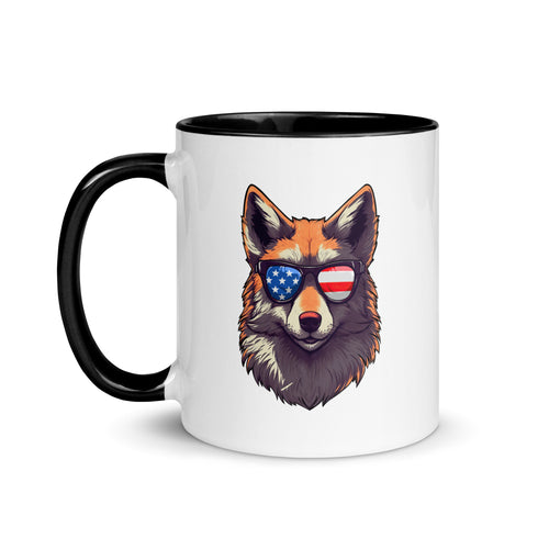 Furry Fox Mug with Color Inside - Mainstream Freedom