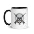 Skull with Guns and Bullets Mug with Color Inside - Mainstream Freedom