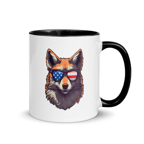 Furry Fox Mug with Color Inside - Mainstream Freedom