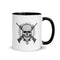 Skull with Guns and Bullets Mug with Color Inside - Mainstream Freedom