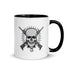 Skull with Guns and Bullets Mug with Color Inside - Mainstream Freedom