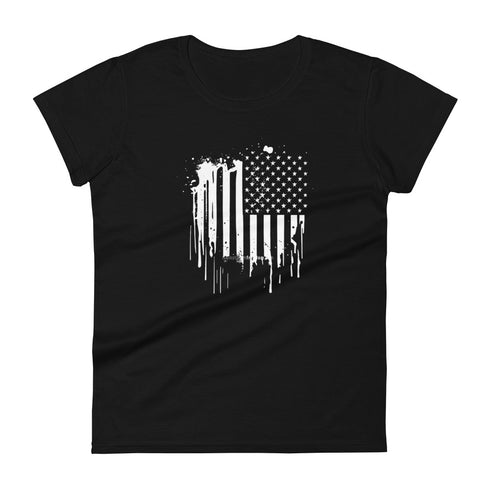 American Flag Women's short sleeve t-shirt - Mainstream Freedom