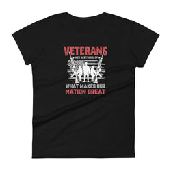 Veterans are a Symbol Of What Makes Our Nation Great Women's short sleeve t-shirt - Mainstream Freedom