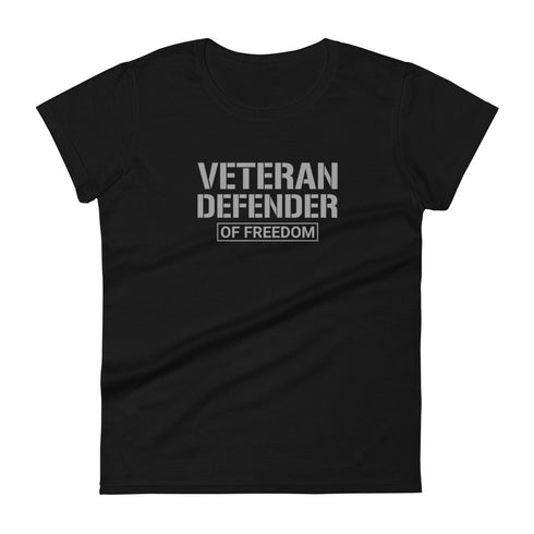 Veteran Defender of Freedom Women's short sleeve t-shirt - Mainstream Freedom