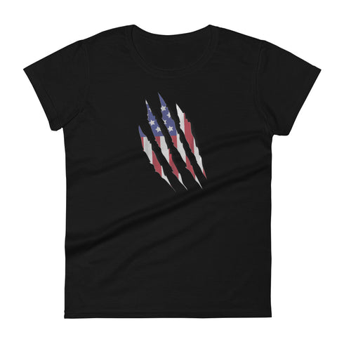 Patriot Grunge Slash Women's short sleeve t-shirt - Mainstream Freedom