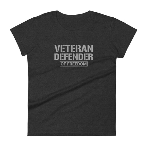 Veteran Defender of Freedom Women's short sleeve t-shirt - Mainstream Freedom