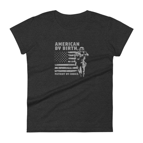 American By Birth, Patriot By Choice Women's short sleeve t-shirt - Mainstream Freedom