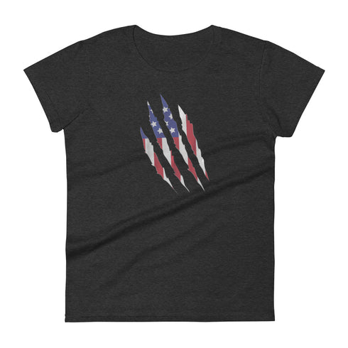 Patriot Grunge Slash Women's short sleeve t-shirt - Mainstream Freedom