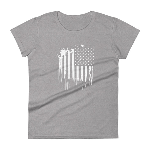 American Flag Women's short sleeve t-shirt - Mainstream Freedom