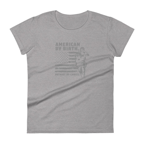 American By Birth, Patriot By Choice Women's short sleeve t-shirt - Mainstream Freedom