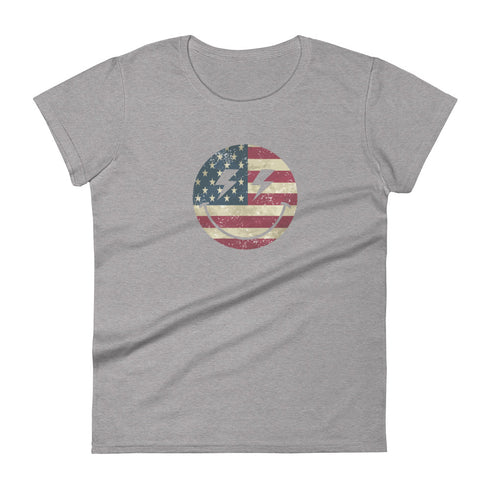 Patriot Smiley Women's short sleeve t-shirt - Mainstream Freedom
