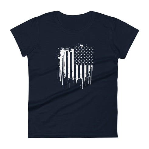 American Flag Women's short sleeve t-shirt - Mainstream Freedom