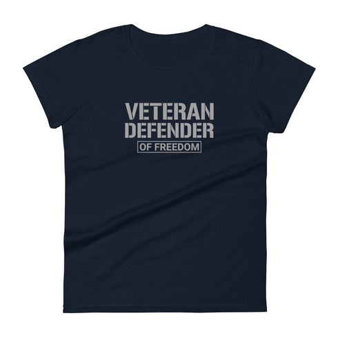 Veteran Defender of Freedom Women's short sleeve t-shirt - Mainstream Freedom