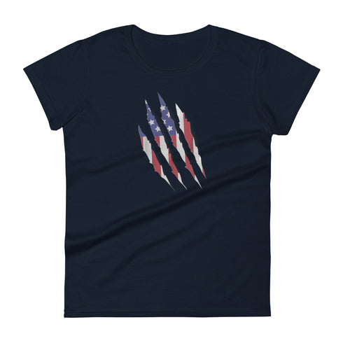 Patriot Grunge Slash Women's short sleeve t-shirt - Mainstream Freedom