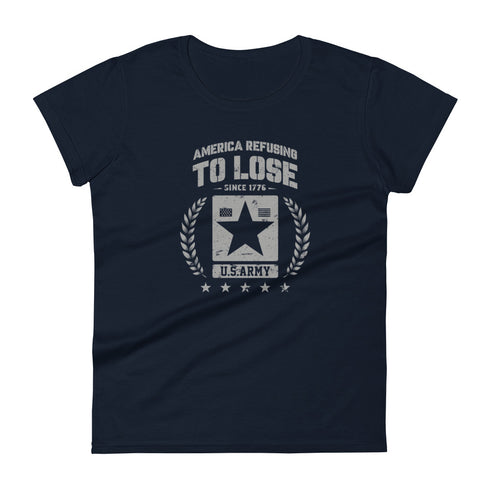 America Refusing To Lose Since 1776 Women's short sleeve t-shirt - Mainstream Freedom