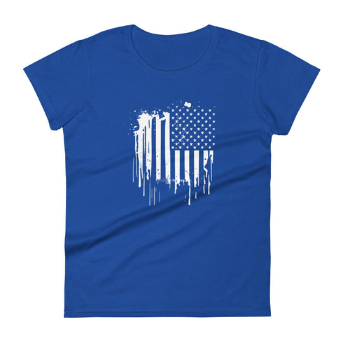 American Flag Women's short sleeve t-shirt - Mainstream Freedom