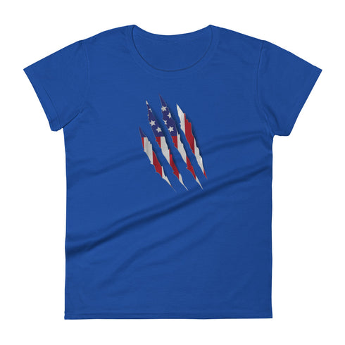 Patriot Grunge Slash Women's short sleeve t-shirt - Mainstream Freedom