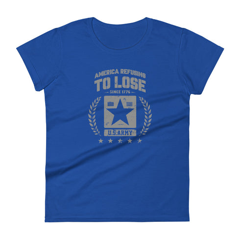 America Refusing To Lose Since 1776 Women's short sleeve t-shirt - Mainstream Freedom
