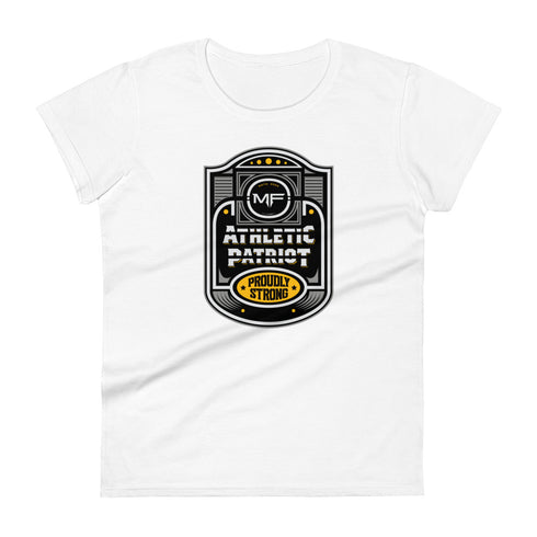 Athletic Patriot Proudly Strong Women's short sleeve t-shirt - Mainstream Freedom