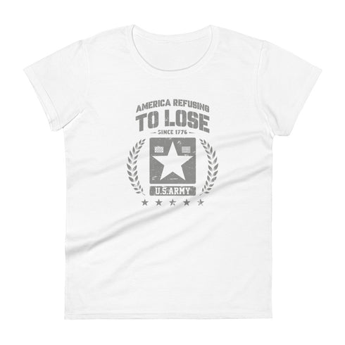 America Refusing To Lose Since 1776 Women's short sleeve t-shirt - Mainstream Freedom
