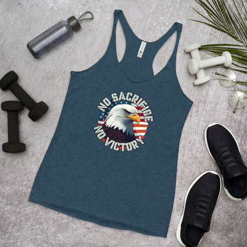No Sacrifice No Victory Women's Tank Top - Mainstream Freedom