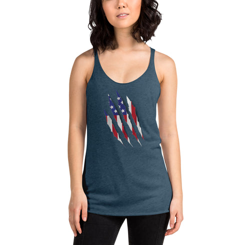 Patriot Grunge Slash Women's Tank Top - Mainstream Freedom