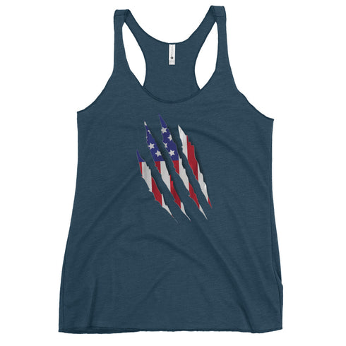 Patriot Grunge Slash Women's Tank Top - Mainstream Freedom