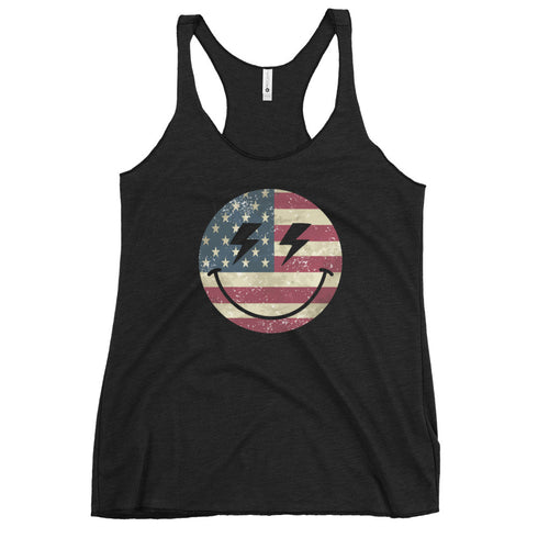 Patriot Smiley Women's Tank Top - Mainstream Freedom