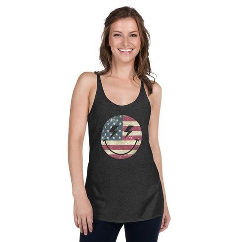 Patriot Smiley Women's Tank Top - Mainstream Freedom