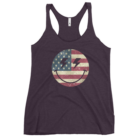 Patriot Smiley Women's Tank Top - Mainstream Freedom