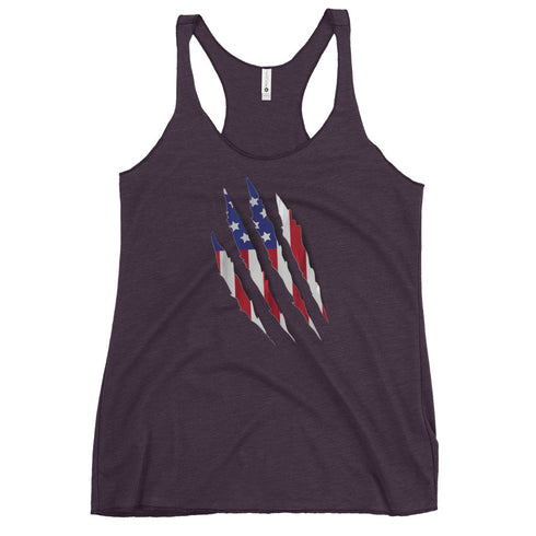 Patriot Grunge Slash Women's Tank Top - Mainstream Freedom