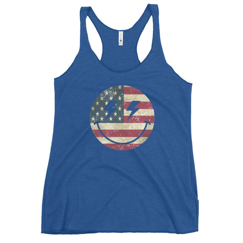 Patriot Smiley Women's Tank Top - Mainstream Freedom