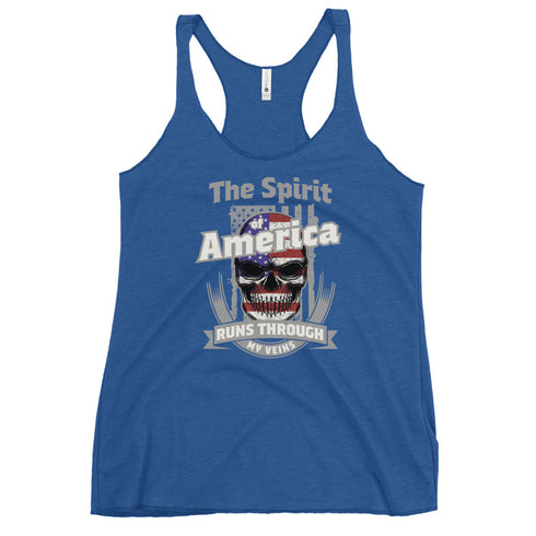 The Spirit of America Runs Through My Veins Women's Tank Top - Mainstream Freedom