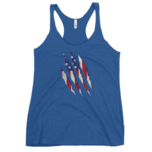 Patriot Grunge Slash Women's Tank Top - Mainstream Freedom