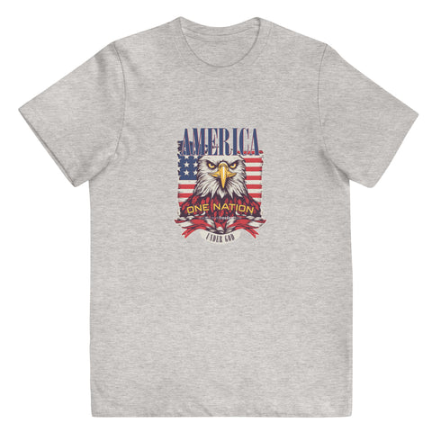 America One Nation Under God Youth jersey t-shirt - Mainstream Freedom