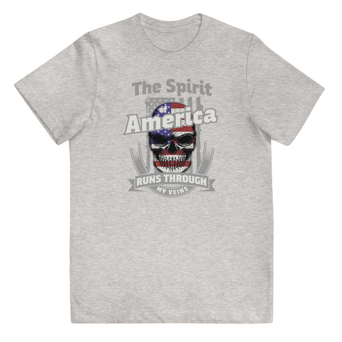 The Spirit of America Runs Through My Veins Youth jersey t-shirt - Mainstream Freedom