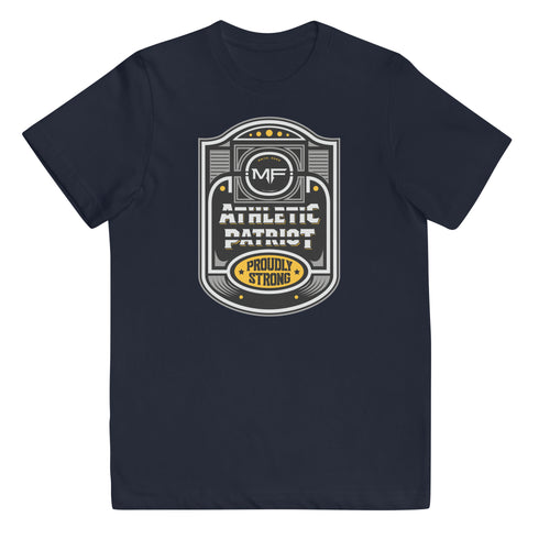 Athletic Patriot Proudly Strong Youth jersey t-shirt - Mainstream Freedom