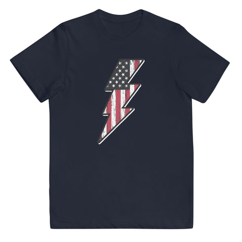 Lightning Bolt America Youth jersey t-shirt - Mainstream Freedom