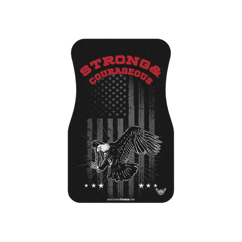 Strong & Courageous Eagle Car Mats (2x Front) - Mainstream Freedom