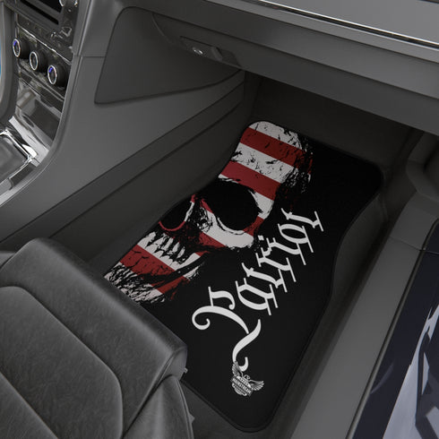 Patriot American Skull Car Mats (Set of 4) Patriotic Car Mats - Mainstream Freedom