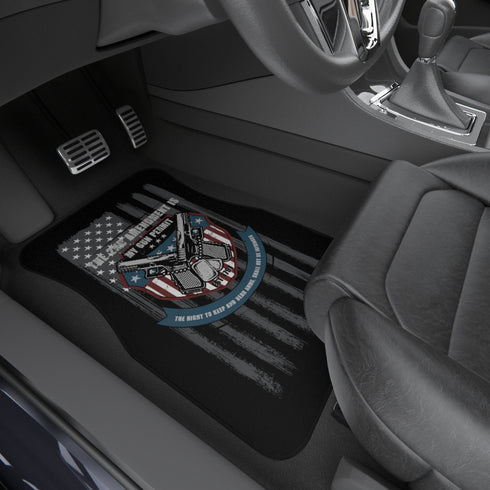 The 2nd Amendment is my Gun Permit Car Mats (2x Front) Patriotic Car Mats - Mainstream Freedom