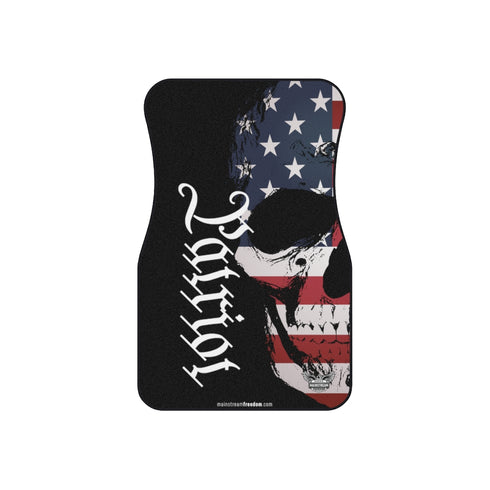 Patriot American Skull Car Mats (Set of 4) Patriotic Car Mats - Mainstream Freedom