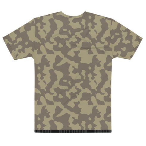 Veteran Flag Camo (Army Tan) Men's All-Over Print Crew Neck T-Shirt - Mainstream Freedom