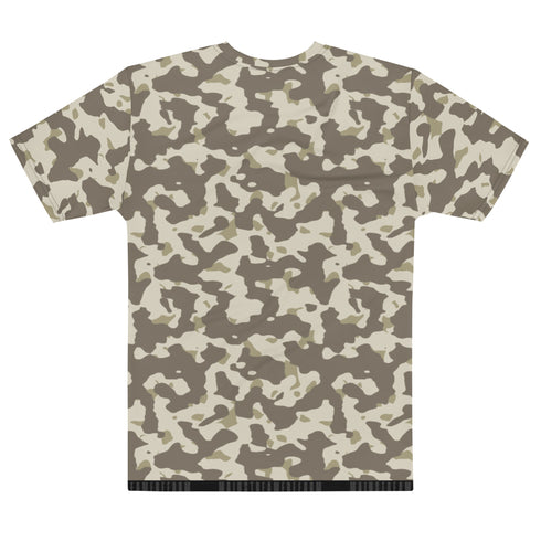 Military Star Camo (Army Tan) Men's All-Over Print Crew Neck T-Shirt - Mainstream Freedom