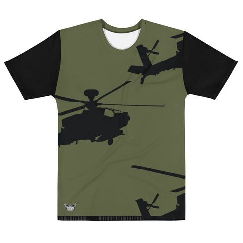 Helicopter Men's All-Over Print Crew Neck T-Shirt - Mainstream Freedom