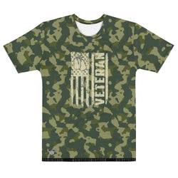 Veteran Flag Camo Men's All-Over Print Crew Neck T-Shirt - Mainstream Freedom