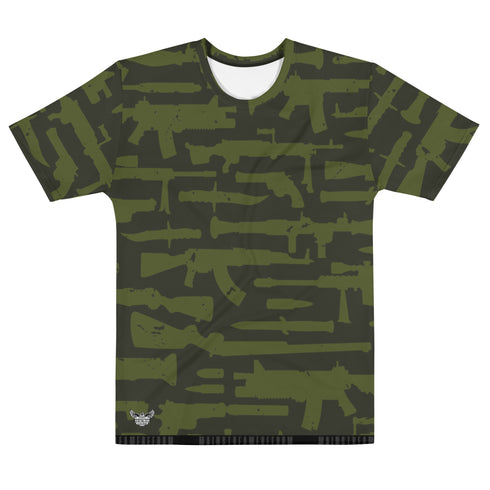 Assorted Guns Camo Men's All-Over Print Crew Neck T-Shirt - Mainstream Freedom