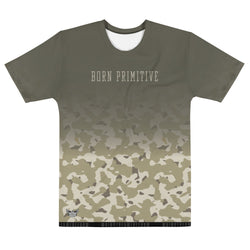 Born Primitive Camo (Army Tan) Men's All-Over Print Crew Neck T-Shirt - Mainstream Freedom