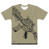 Gun Firearm (Army Tan) Men's All-Over Print Crew Neck T-Shirt - Mainstream Freedom