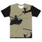 Helicopter (Army Tan) Men's All-Over Print Crew Neck T-Shirt - Mainstream Freedom